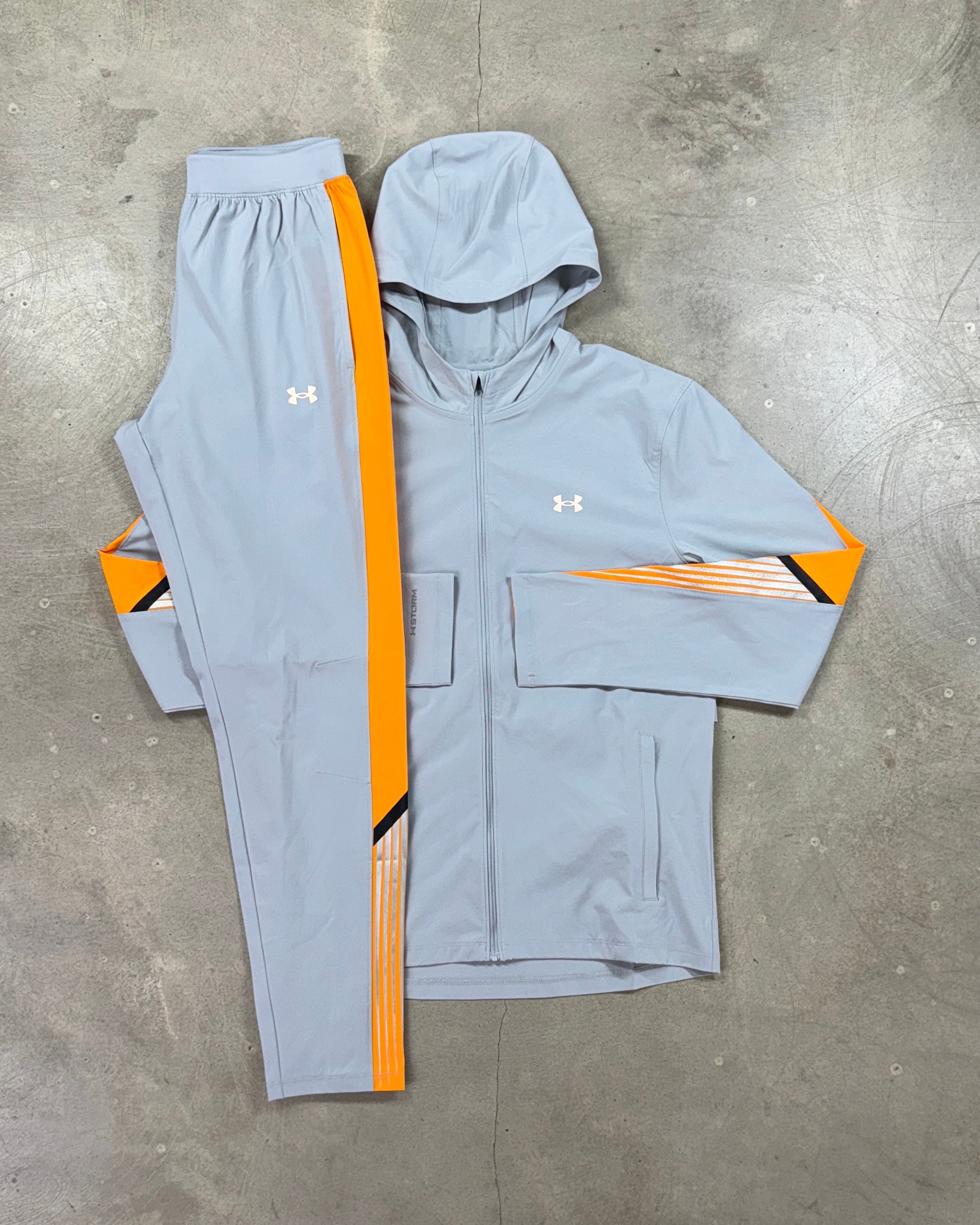 Under Armour - Velociti Storm Tracksuit - Mod Gray/Orange