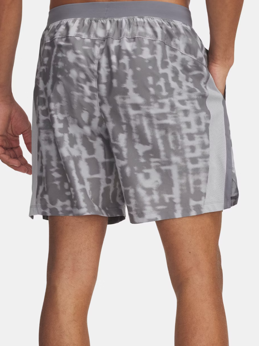 Under Armour - Launch Printed Shorts - Grey