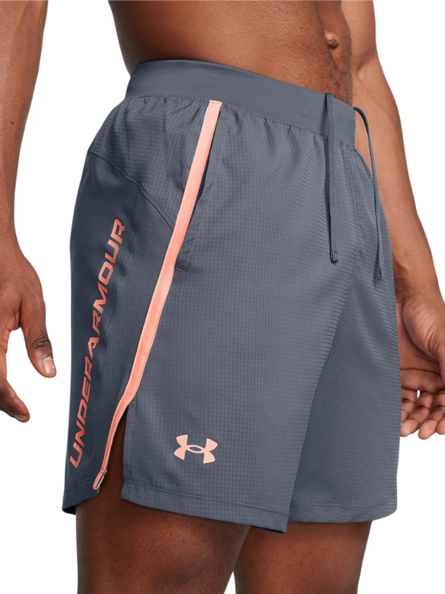Under Armour - Launch Shorts - Grey/Peach
