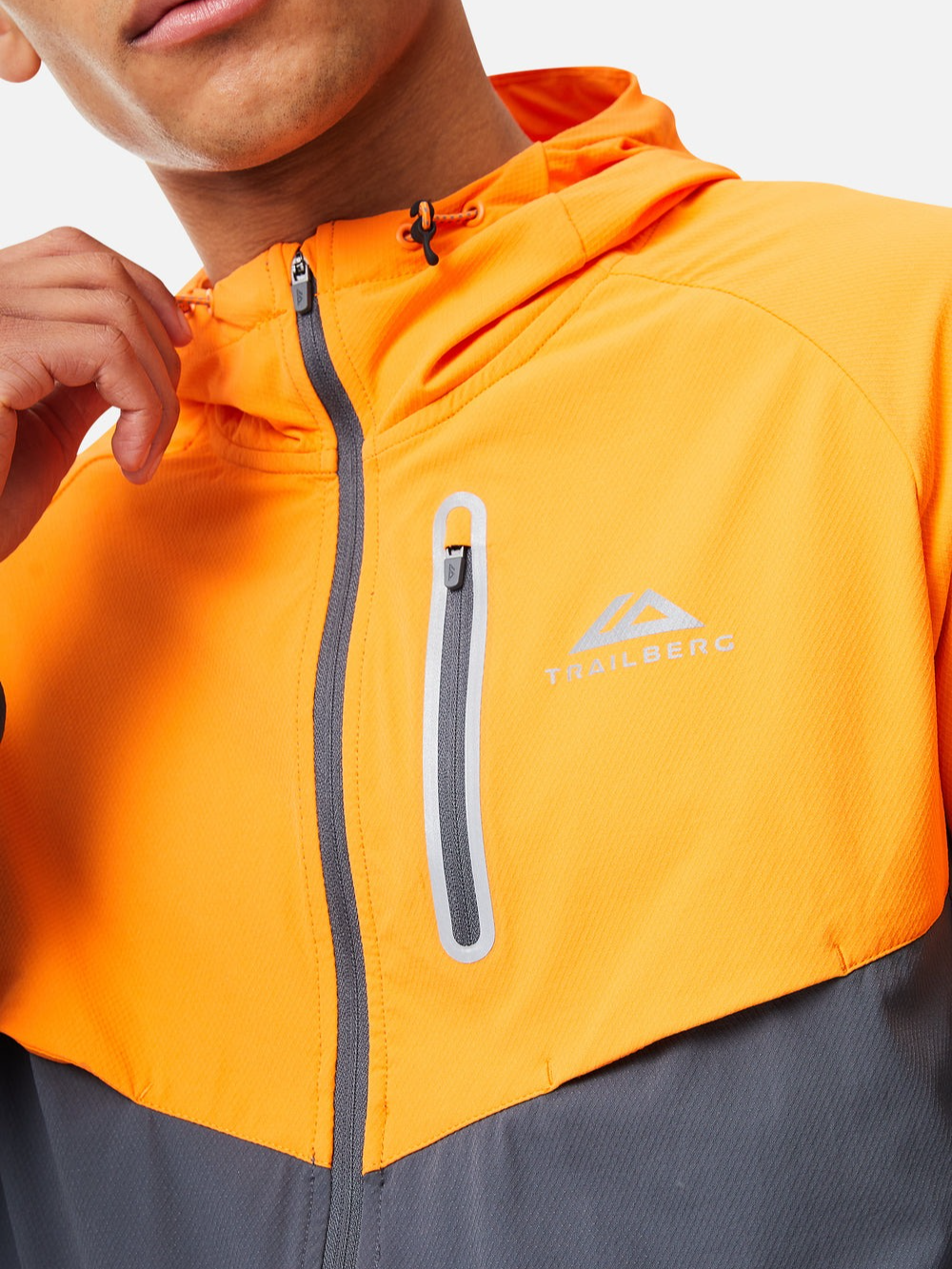 Trailberg - SS25 Cloud 2.0 Windbreaker - Orange/Grey