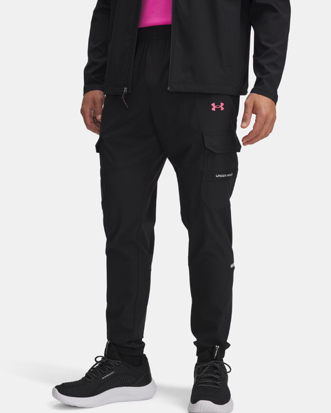 Under Armour - Tech Utility Woven Pants - Black/Super Pink