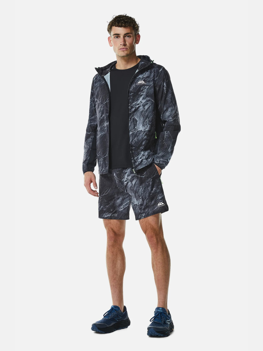Trailberg - Vertex Obsidian Windbreaker - Black/Neon Lime