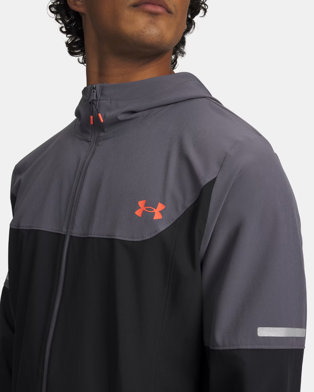 Under Armour - Tech Utility Woven Jacket - Black/Grey/Venom Red