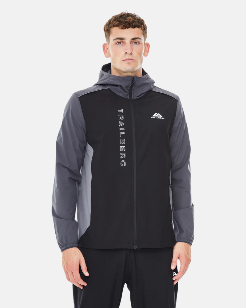 Trailberg - AW25 Triathlon Windbreaker - Black/Volcano Grey/Urban Smoke