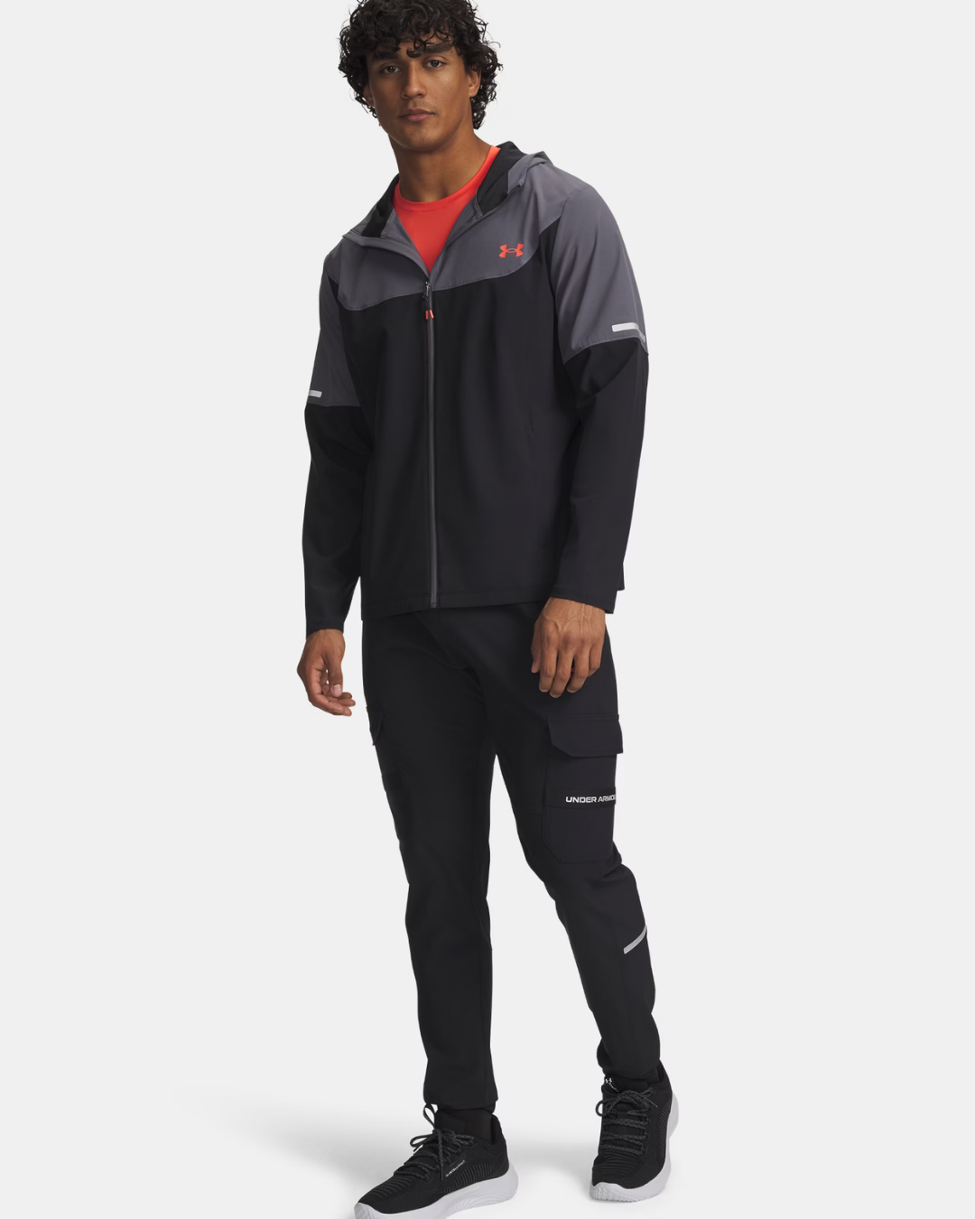 Under Armour - Tech Utility Woven Tracksuit - Black/Grey/Venom Red