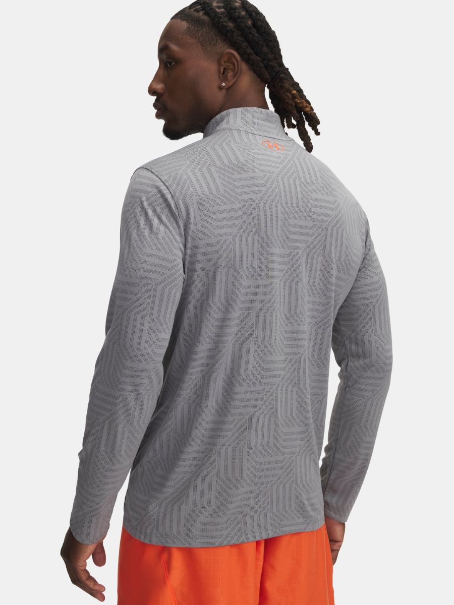 Under Armour - Jacquard Half Zip - Grey/Orange