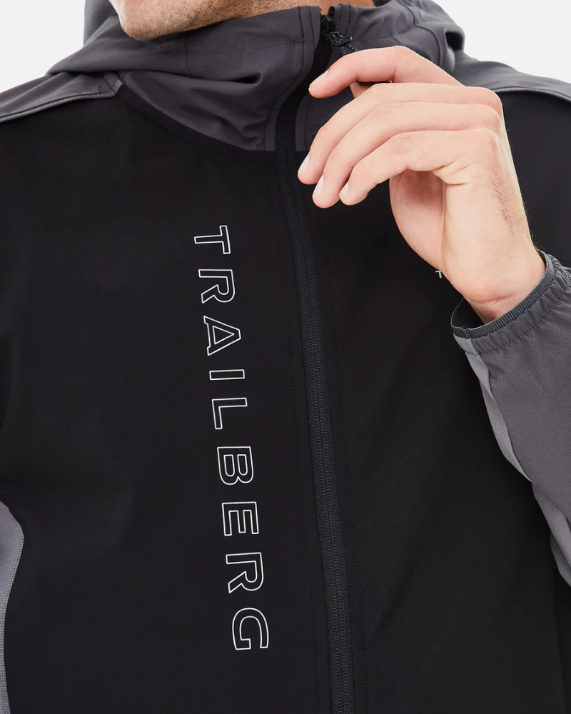 Trailberg - AW25 Triathlon Windbreaker - Black/Volcano Grey/Urban Smoke